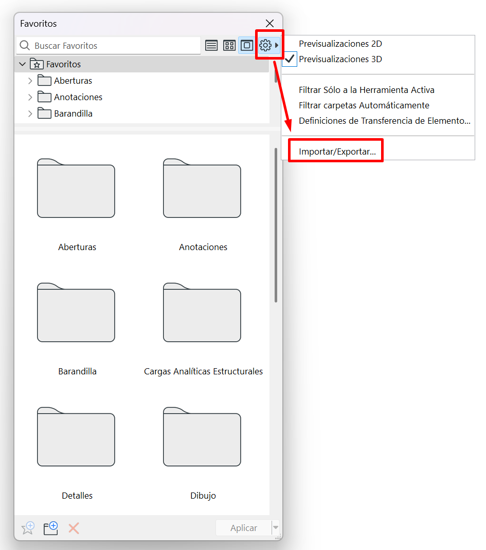 Exportar favoritos a XML