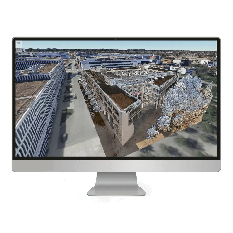 GIS integration view in dTwin.