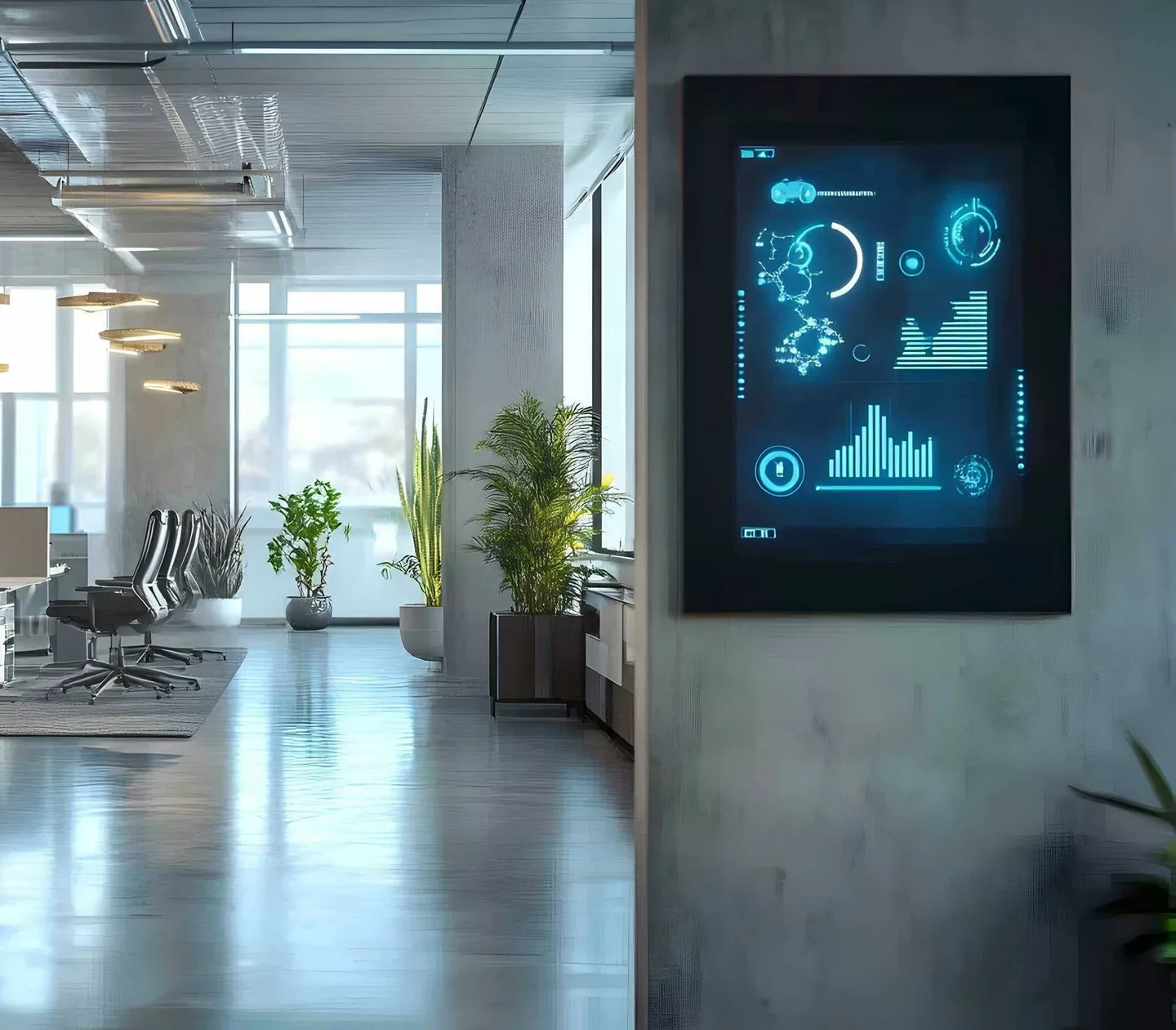 IoT-enabled building management visualisation.
